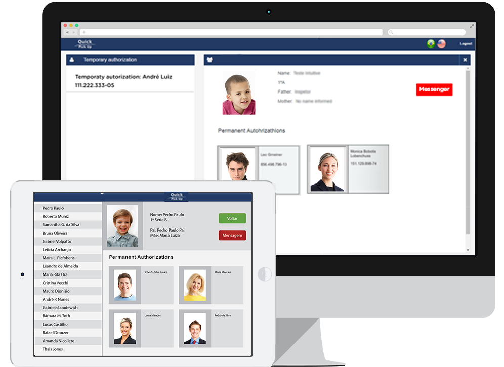 WELCOME TO THEQUICK PICKUP APP! With this multi-platform solution, schools will know in advancewhich parents are about to pick up their kids.